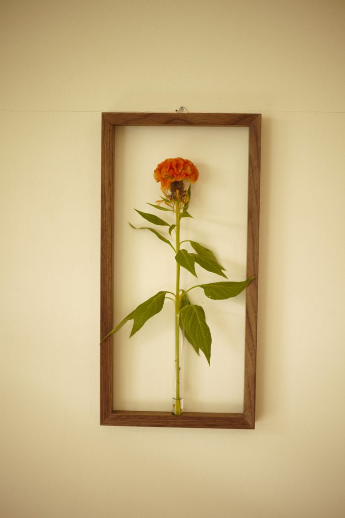 Frame flower vase LS walnut