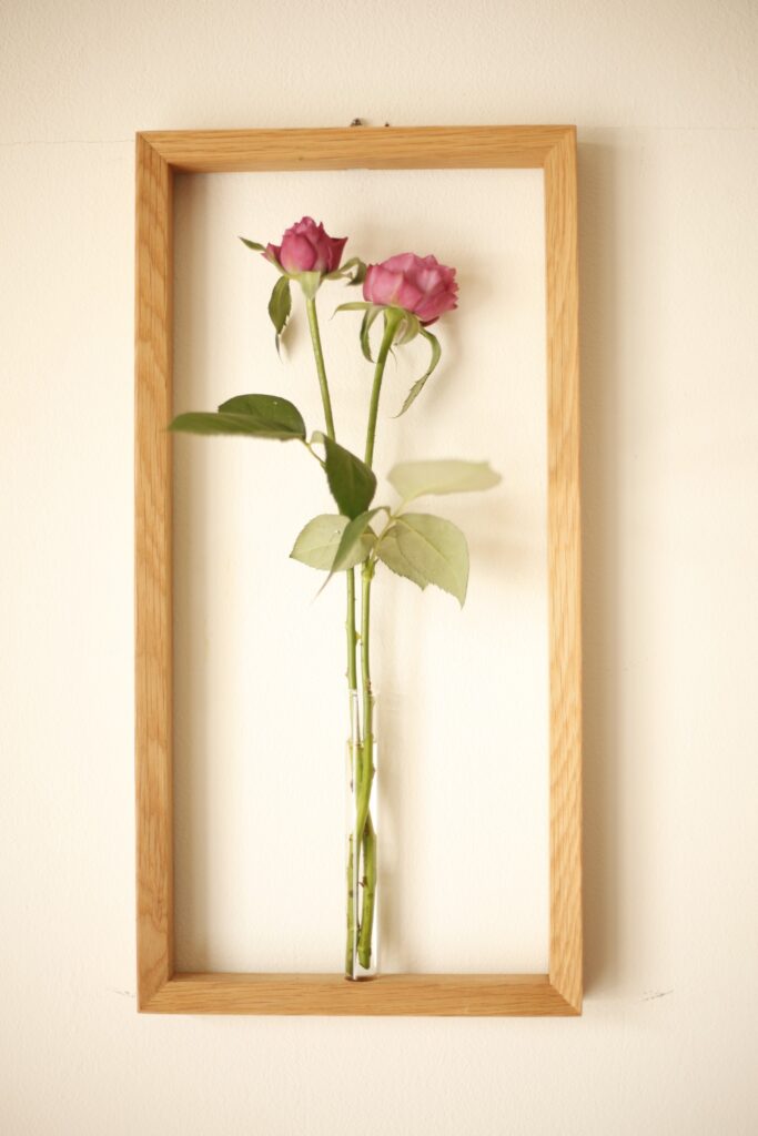 Frame flower vase LS oak