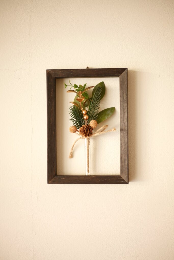 frame flower vase M リース付き